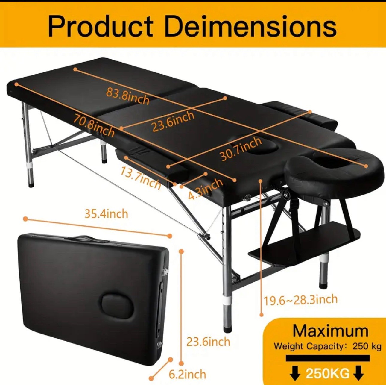 MASSAGE TABLE, SKIN CARE, TATTOO, LASHES,  SHIPS TO PUERTO RICO
