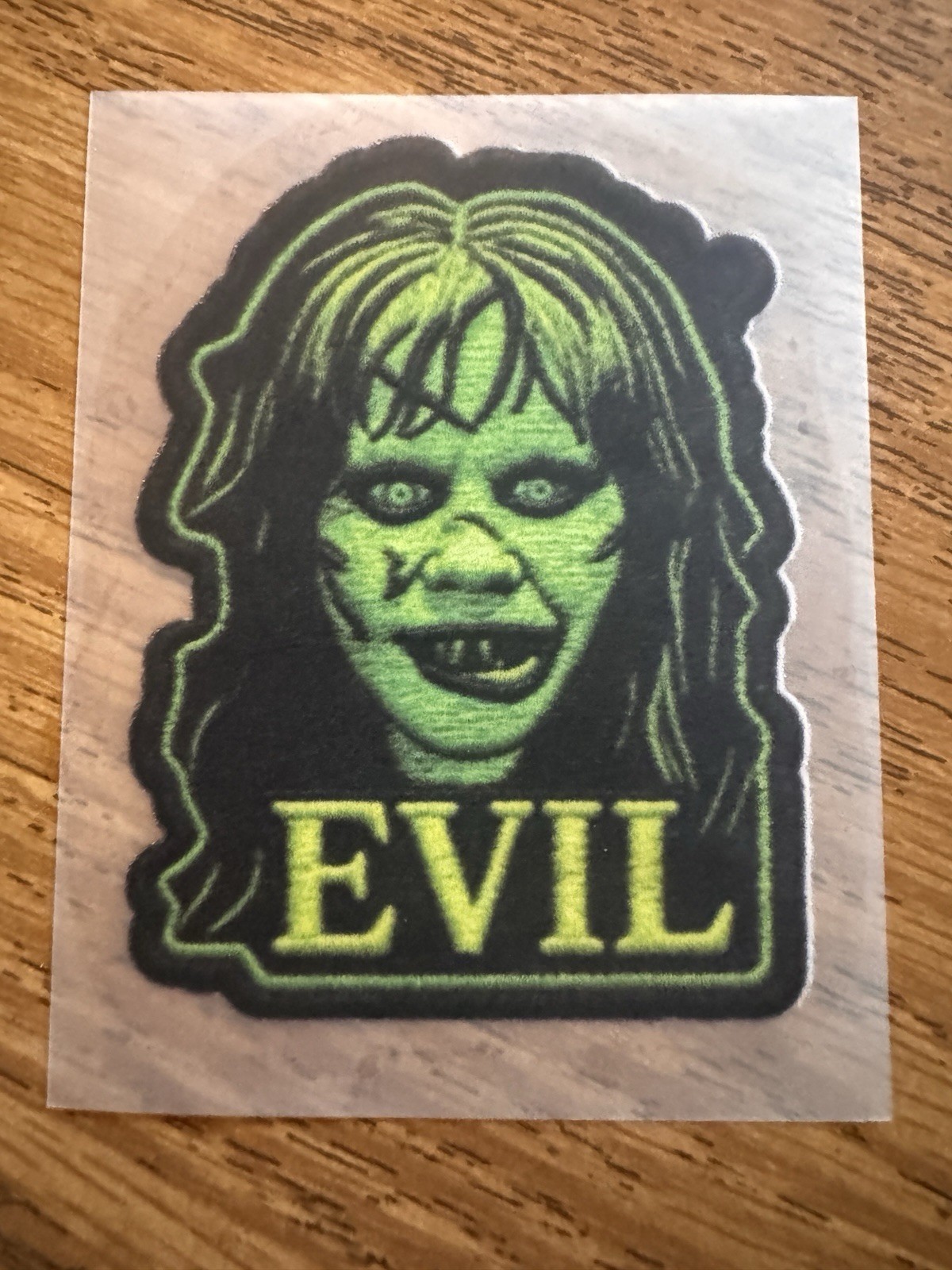 The Exorcist “EVIL” Heat Transfer Iron-On Patch, Horror, 70's, Linda Blaire