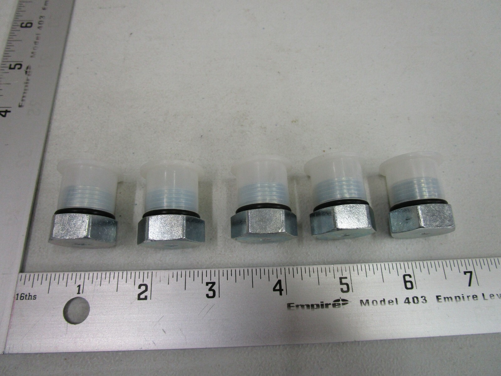 LOT OF 5 PARKER 8P50N-S, Hex Head Plug  Head 3/4-16