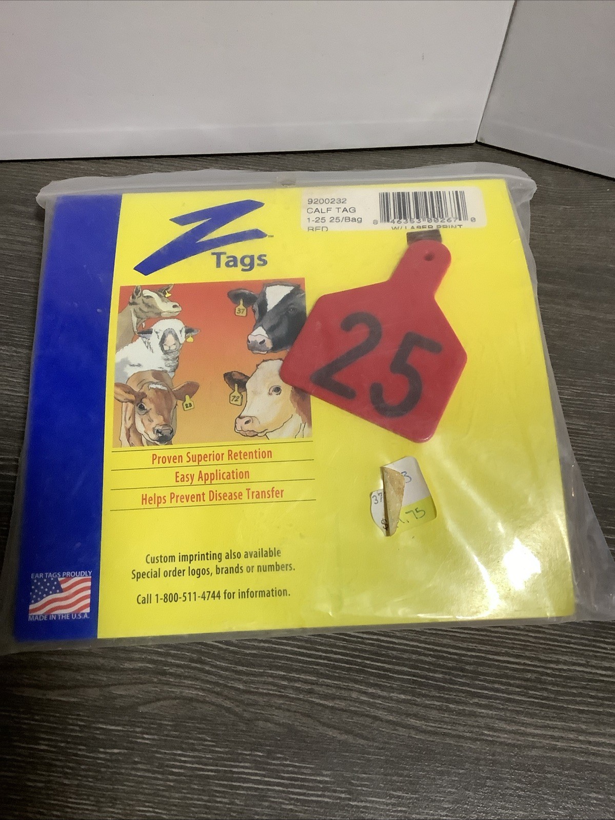 Z Tags Calf Ear Tags Red Numbered 1-25 9200232