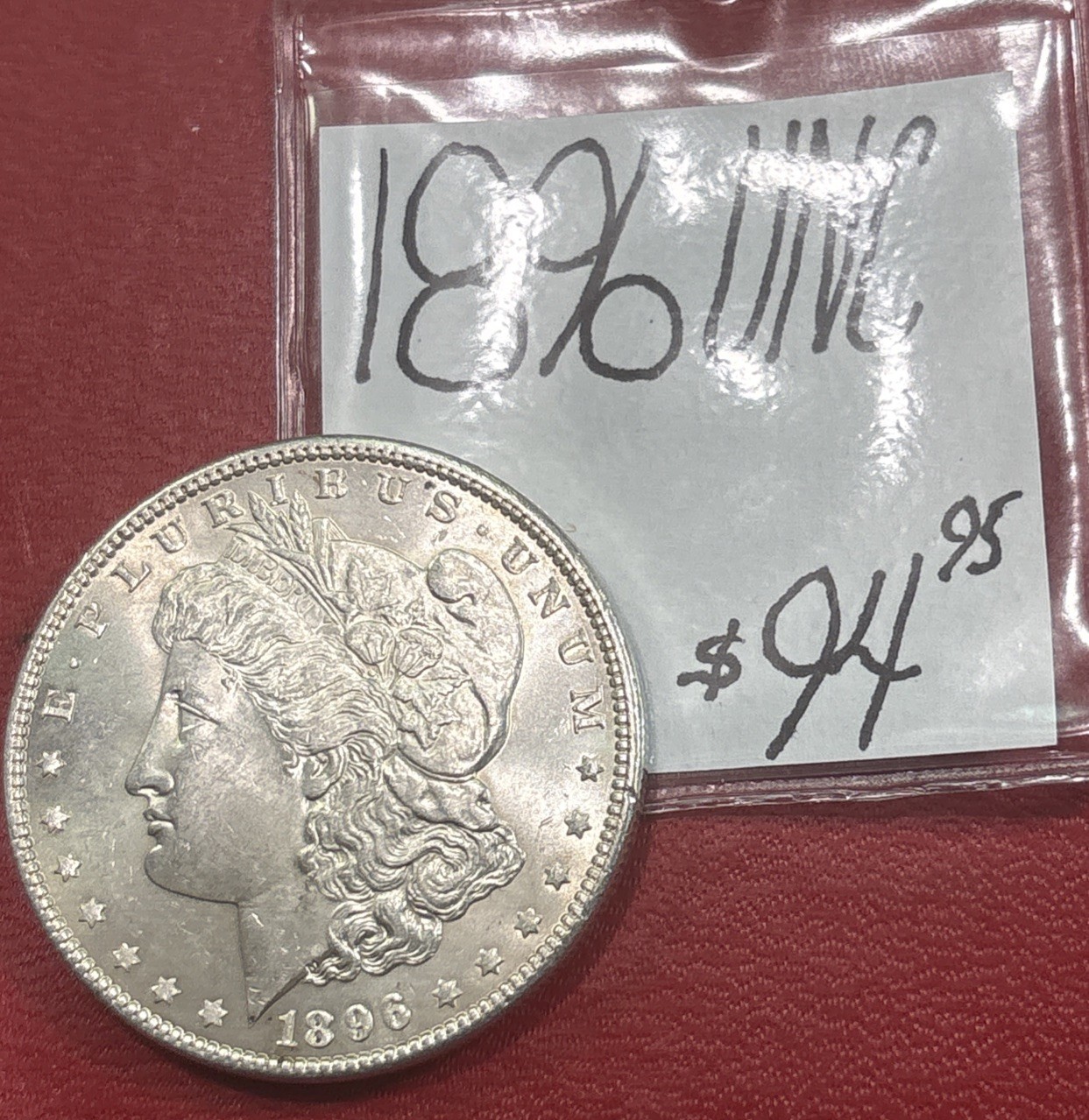 1896 Morgan Silver Dollar (UNC) Uncirculated Condition! ENN Coins