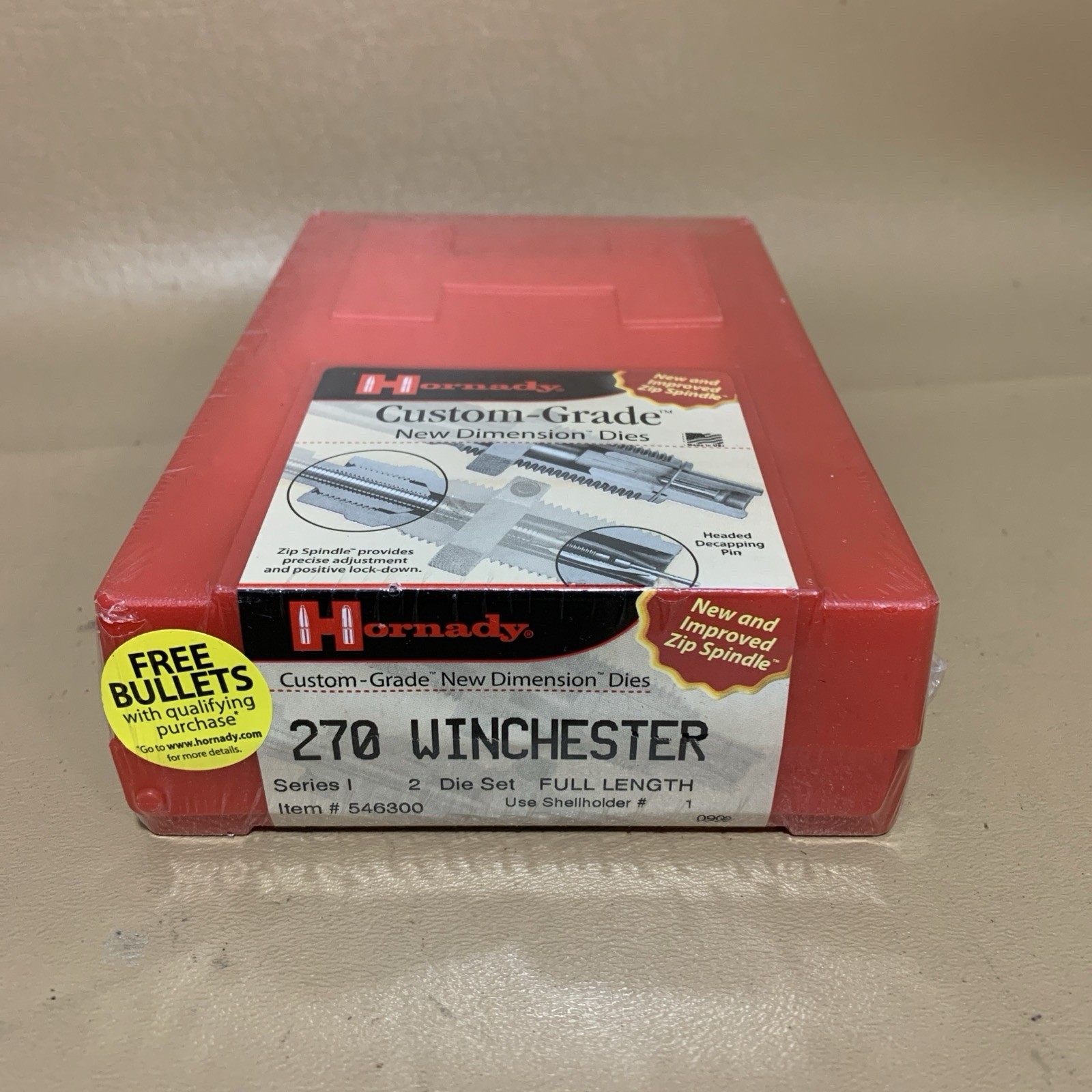 Hornady Custom Grade .270 Winchester Reloading Dies 2-Die Full Length 546300