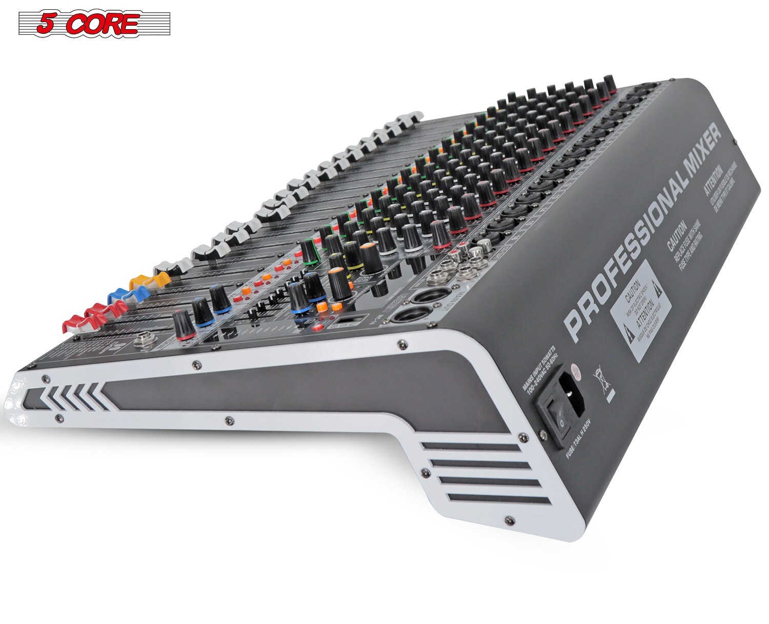 5Core Professional Audio Mixer 16 Channel DJ Mixing Board Bluetooth USB Analog