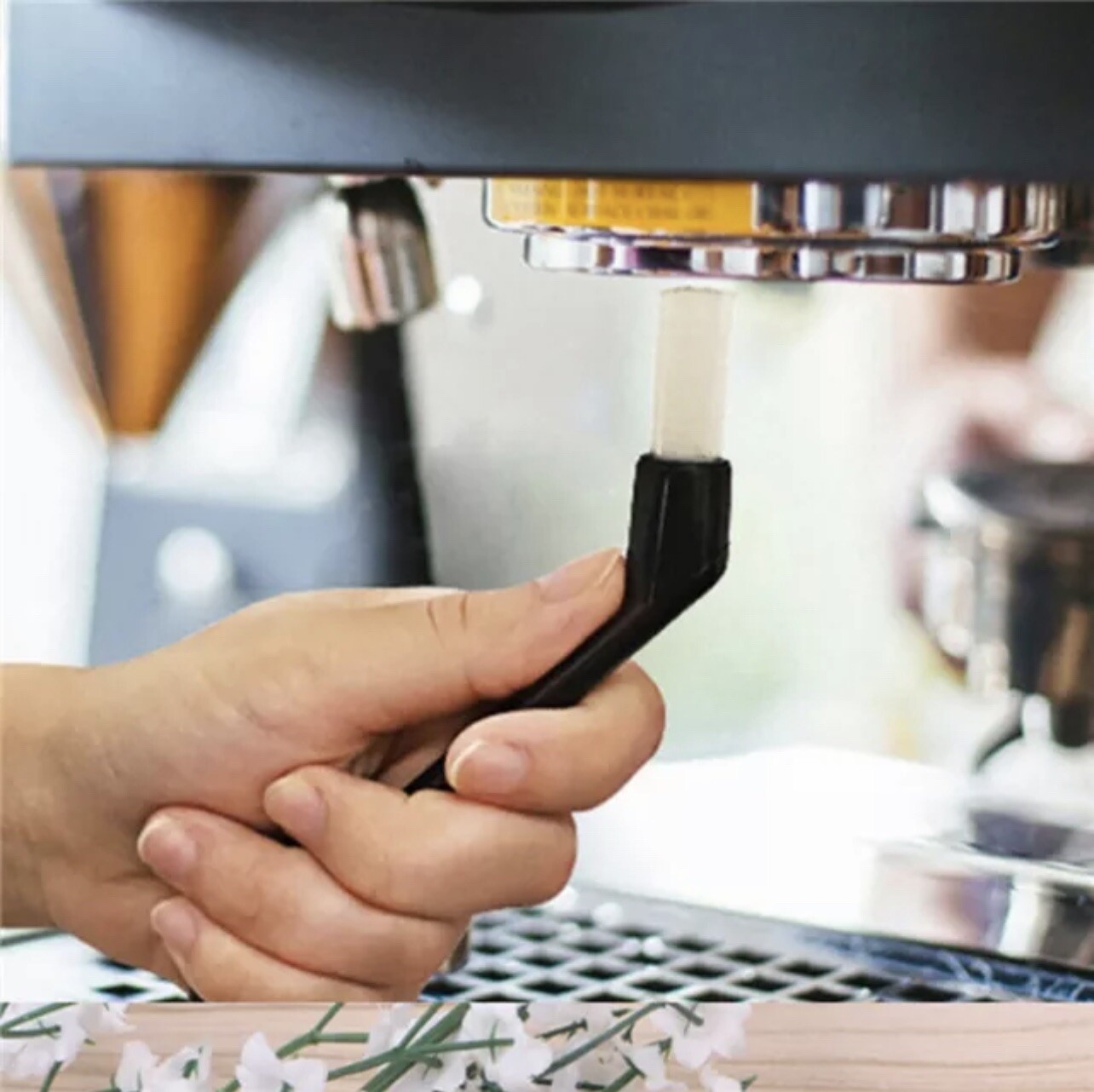 Coffee Machine Cleaning Brush with Spoon Tool Set for Espresso Machine