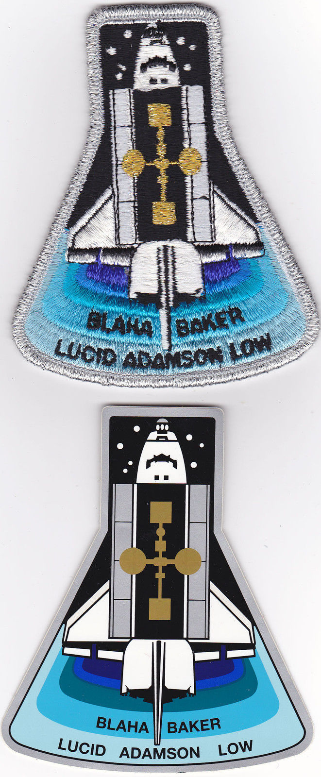 2 - SPACE SHUTTLE MATCH PATCH & STICKER SET UNUSED LOT #36