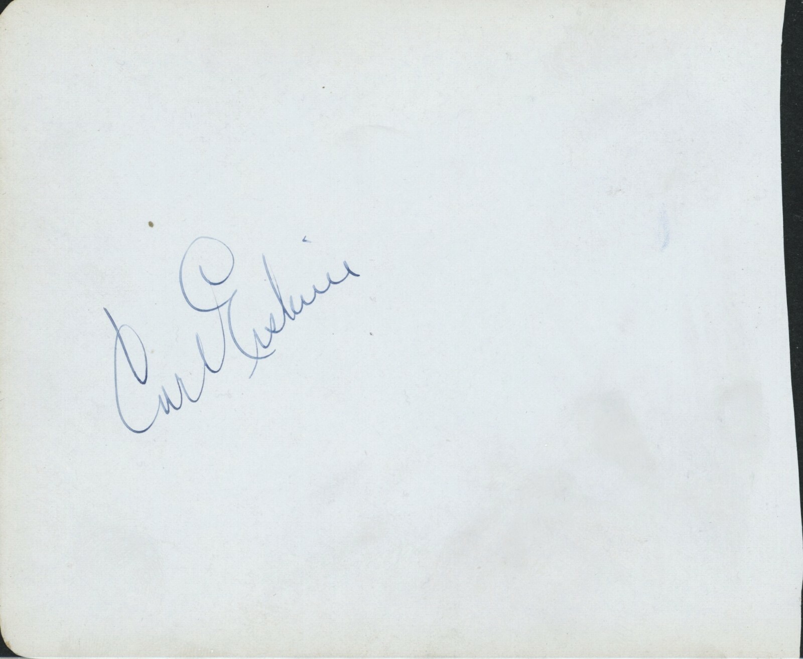 Vintage CARL ERSKINE Autograph