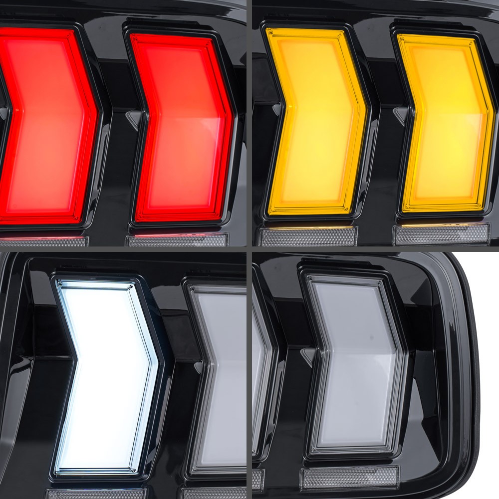 VLAND SMOKED LED Tail Lights For Ford Mustang 2005-09 W/Animation & Sequential