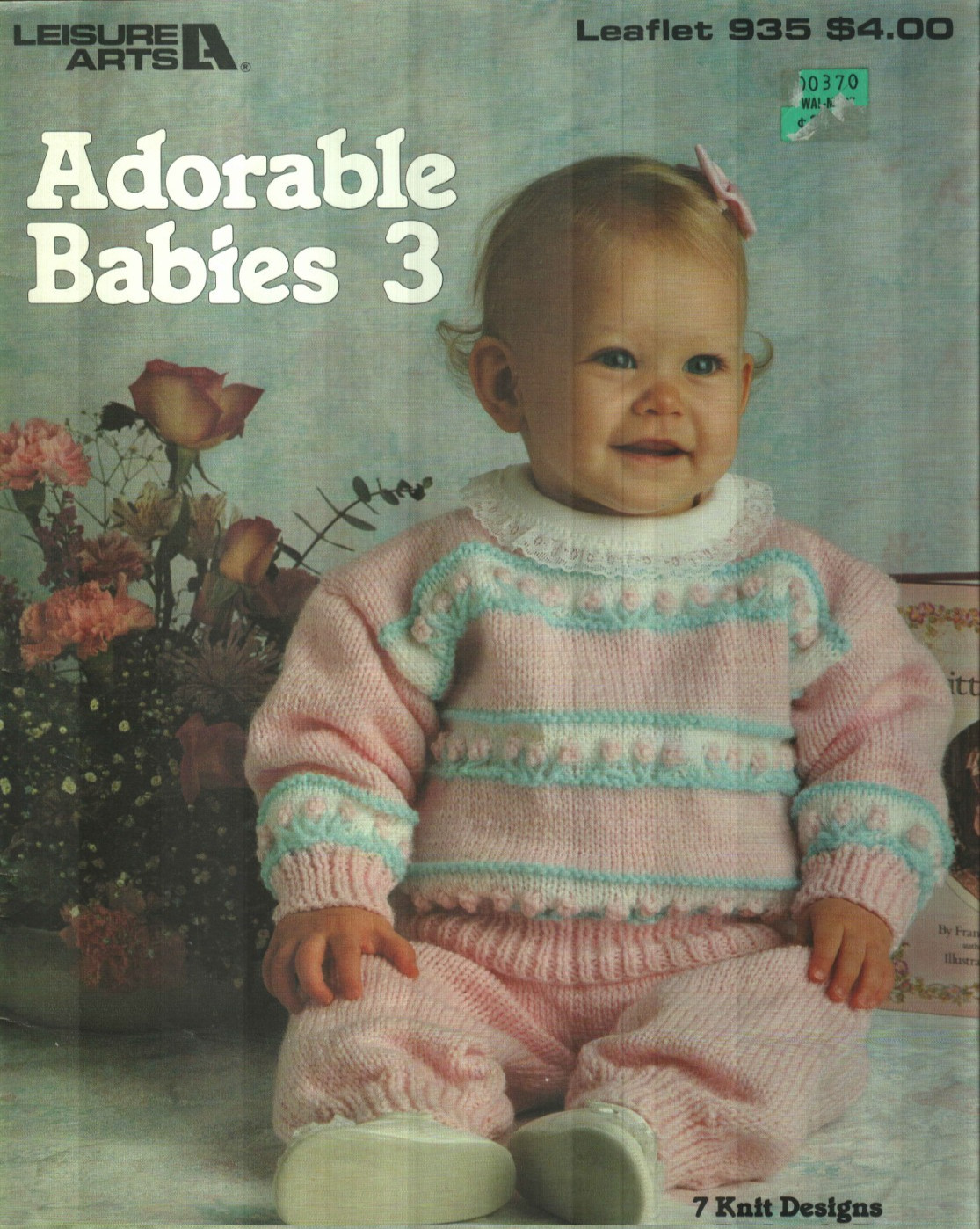 ADORABLE BABIES 3 SWEATERS & PANTS 7 DESIGNS 3 SIZES KNITTING PATTERN BOOK