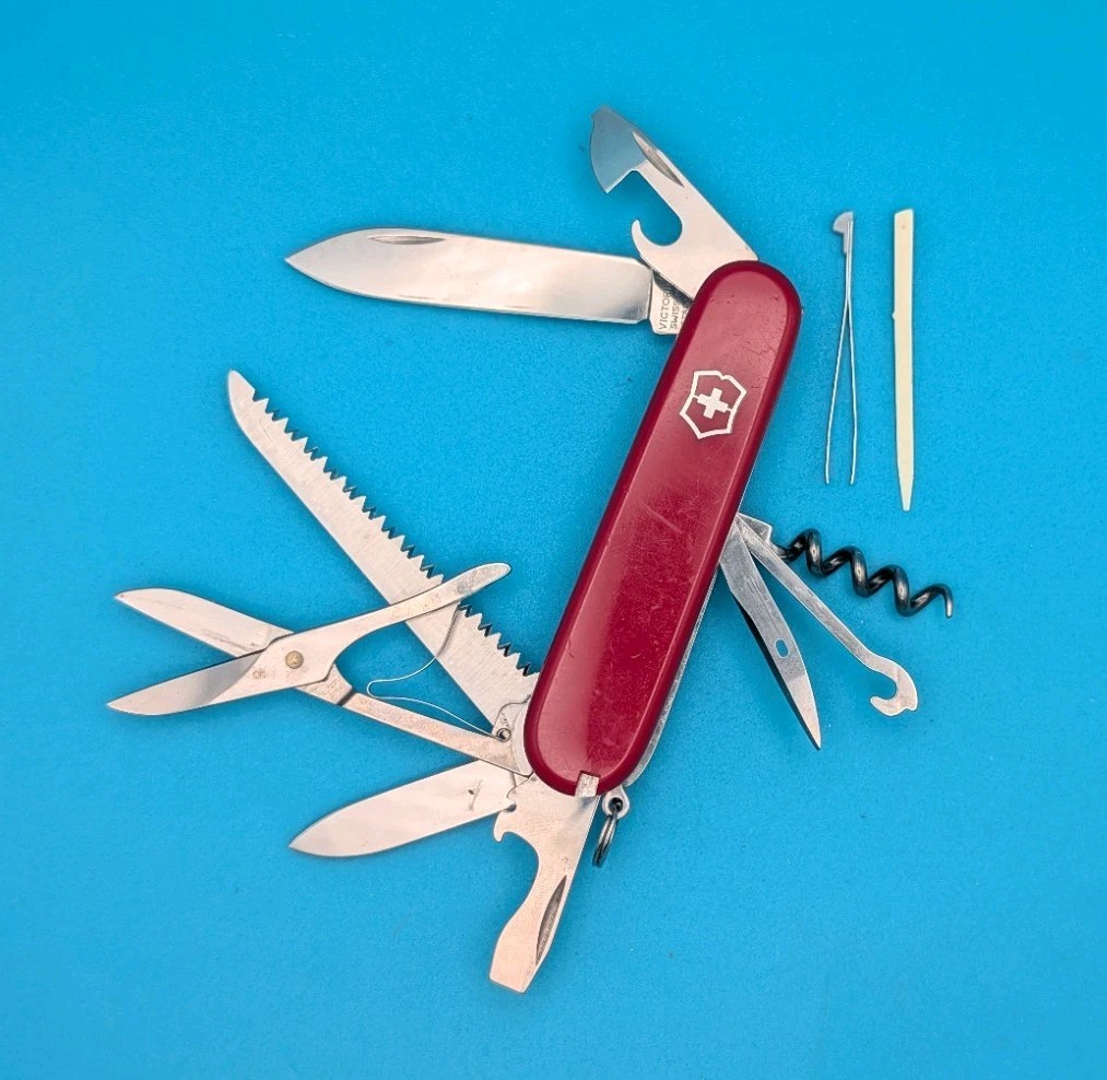 Red Victorinox Swiss Army Huntsman Knife Multi Tool!