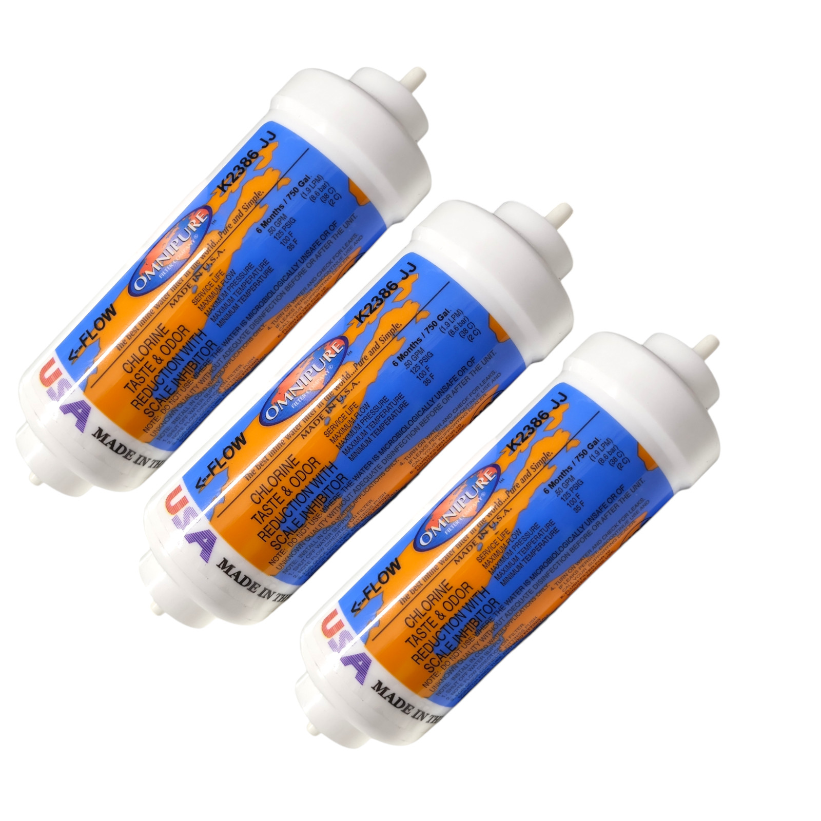 Omnipure K2386-JJ Inline Icemaker GAC /Scale 6" x 2"Filter Everpure Compatible