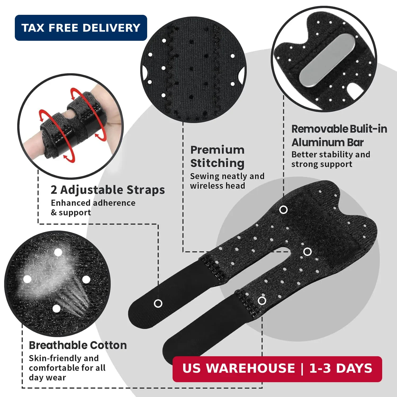 Trigger Thumb Splints, Finger Splint for Broken/Straightening/Arthritis, Breatha