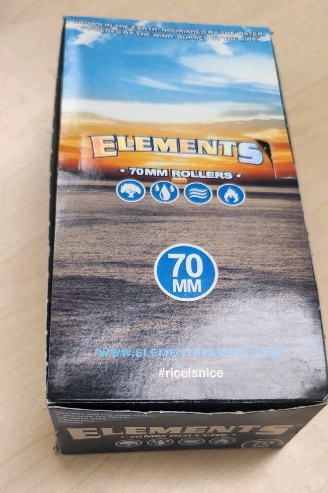 Elements 70mm Rolling Machine - Retail Box 12/Pk - Acrylic