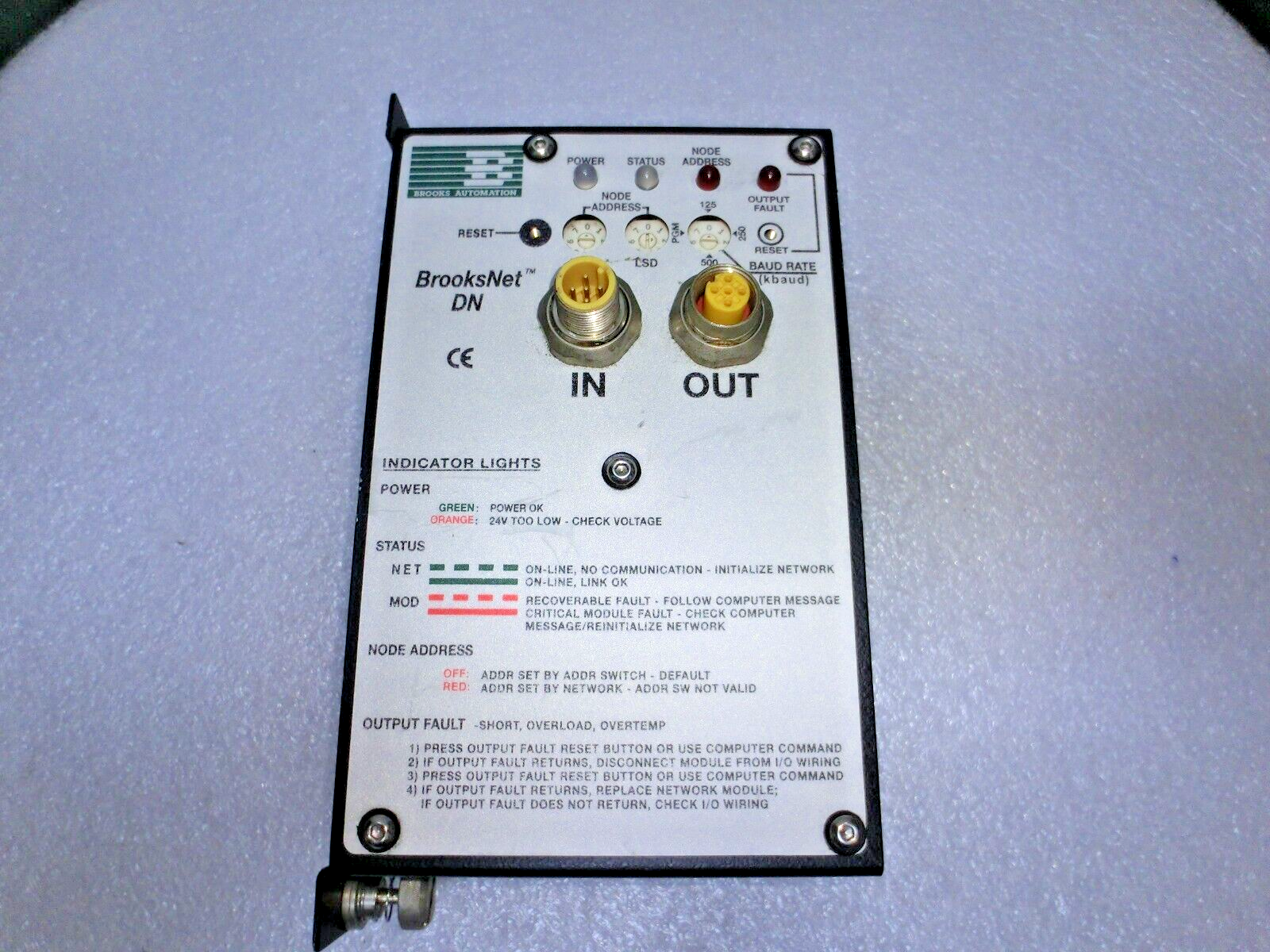 Brooks Automation 108378 BrookNet DN,Used,US*96419