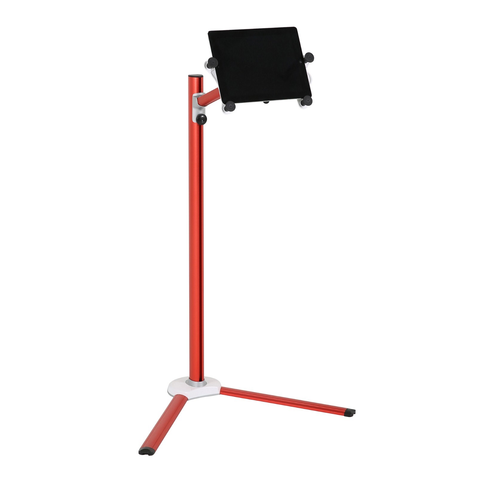 Multi Angle Height Adjustable Floor Standing Red Aluminum Tablet Holder