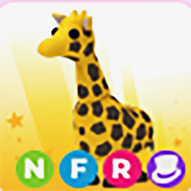 Adopt Me! Giraffe NFR Neon Fly Ride Digital In-Game Item/Asset