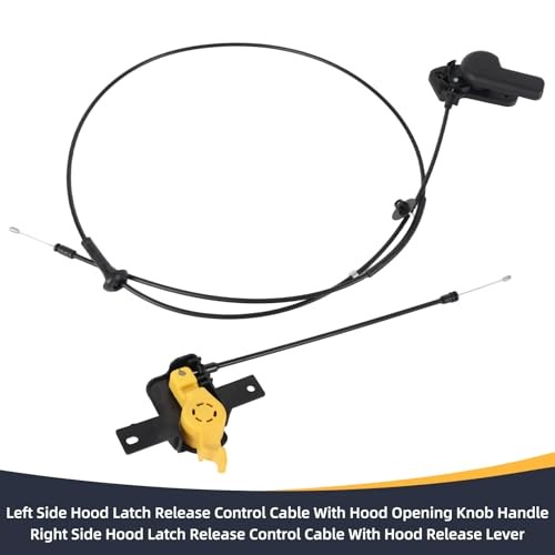 Front Hood Release Control Cable with Release Handle and Latch Bracket Cable