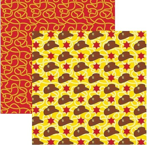 Toy Box - Cowboy, scrapbook paper, DS, Reminisce TB005