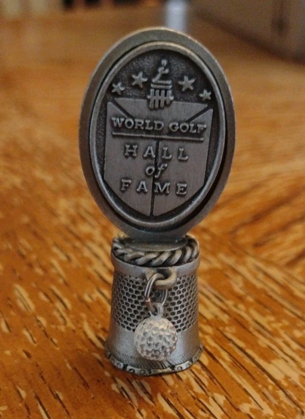 World Golf Hall Of Fame Pewter Thimble With Golf Ball - Souvenir By Fort USA
