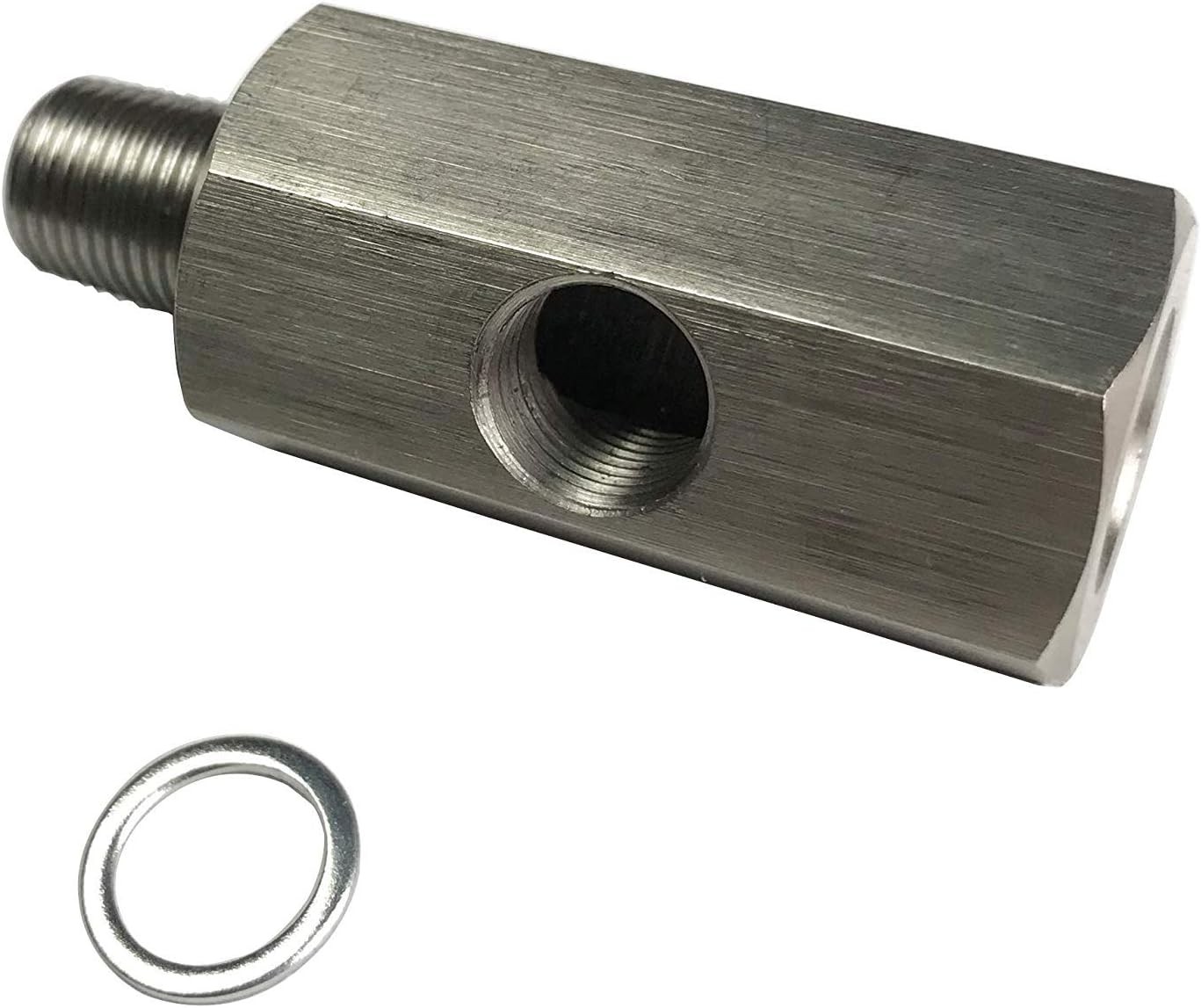 M14 Oil Pressure Sensor Tee Adapter Turbo Supply Feed Line Gauge M14x1.5 Female