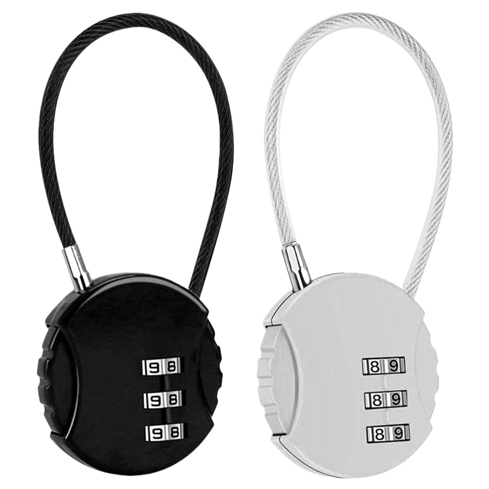 1Pc Locker Lock Small Round Shape Pad Locks With Code 3 Digit Combination Lock