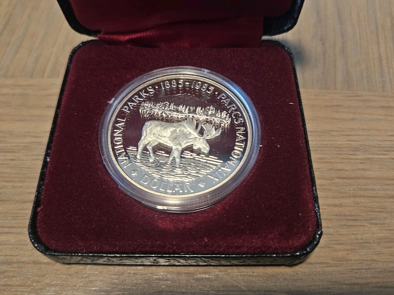 Canada 1985 100th Anniversary Silver Dollar Proof Like Moose-50% Silver-23.33 Gr
