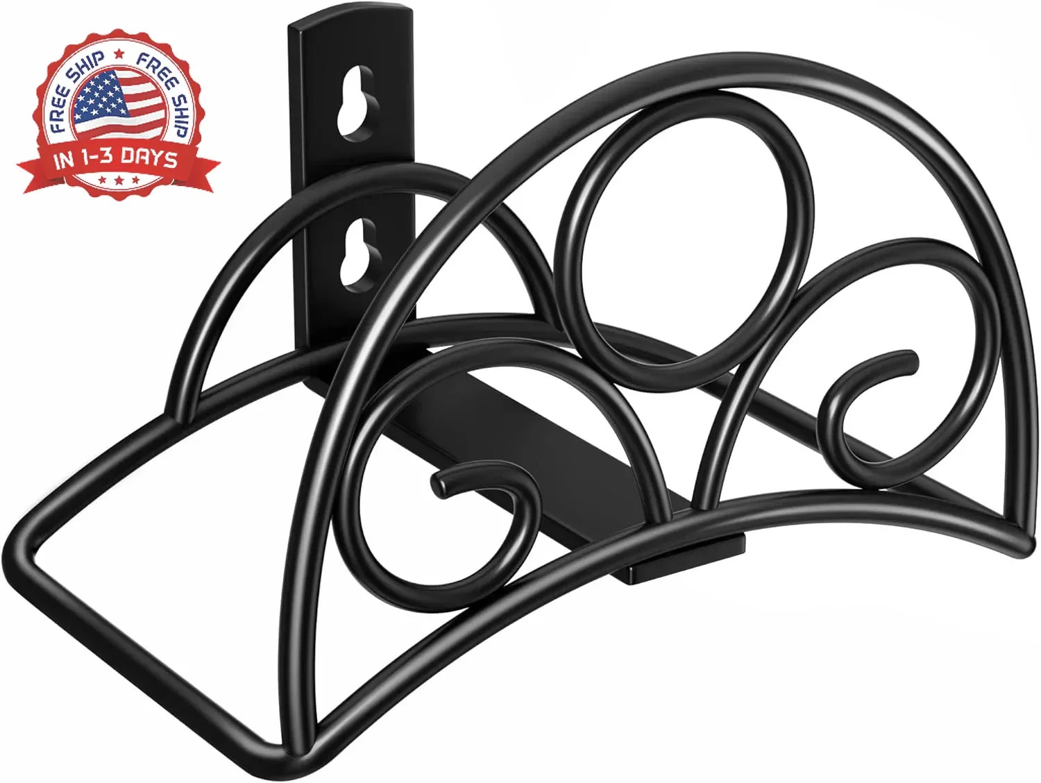 Metal Garden Hose Holder - Wall Mounted Water Hose Holder - Hose Hanger Heavy Du