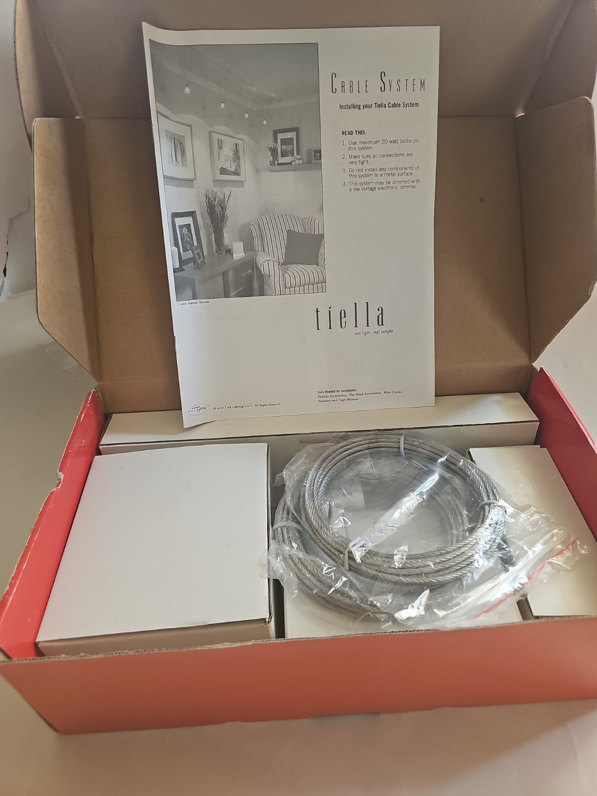 Tiella Lighting 20' Accent Cable Kit Item# 164676 Model# 800CBL5PN NEW IN BOX