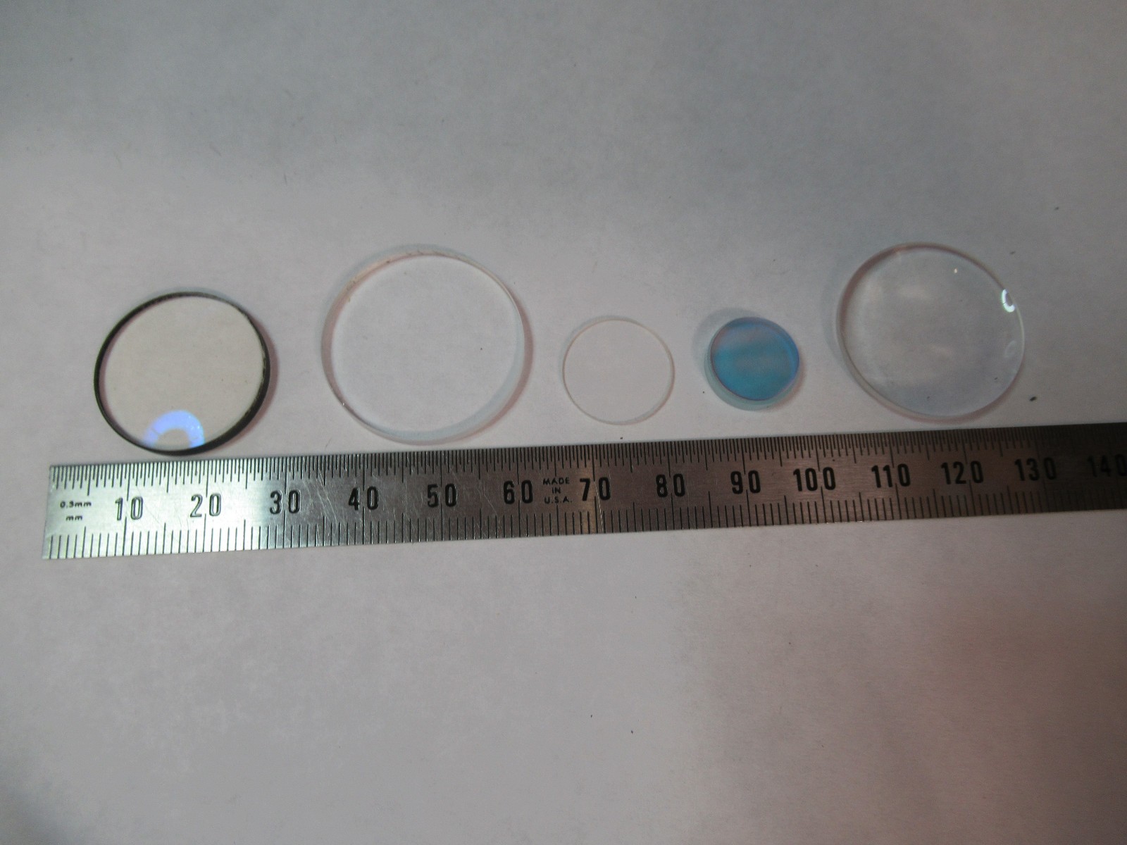 LOT LENSES OPTICS LENS CONVEX MICROSCOPE PART AS PICTURED V1-B-47