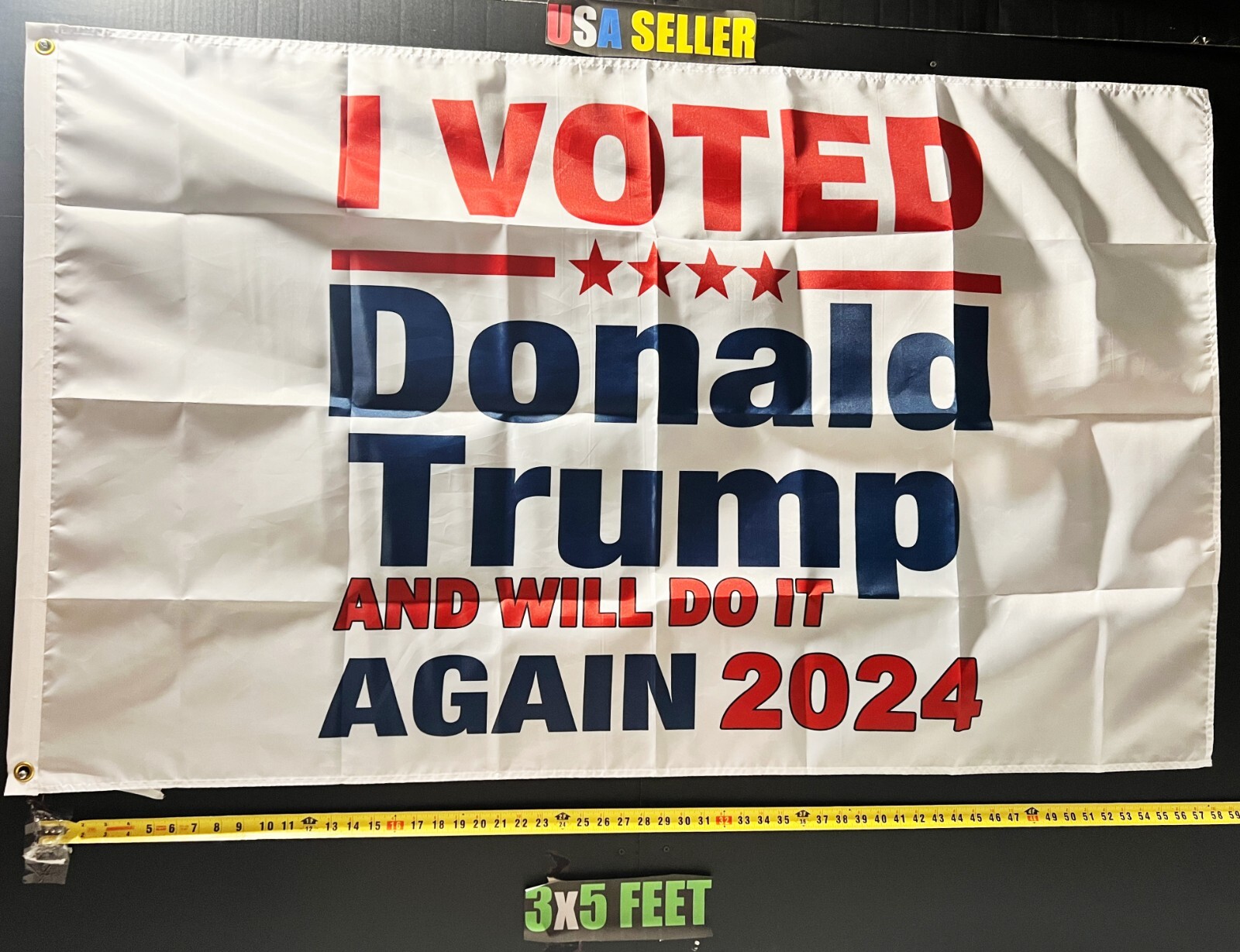 Donald Trump Flag FREE USA SHIP I Voted Trump W Save America Vivek USA Sign 3x5