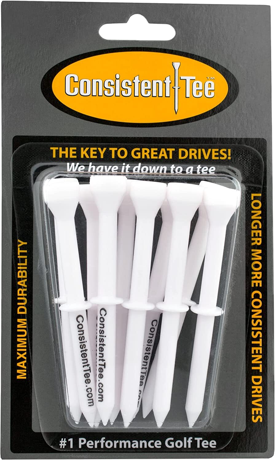 Consistent Tee Golf Tees - 10 pack Golf Tees - Pick Color! - 3.25"