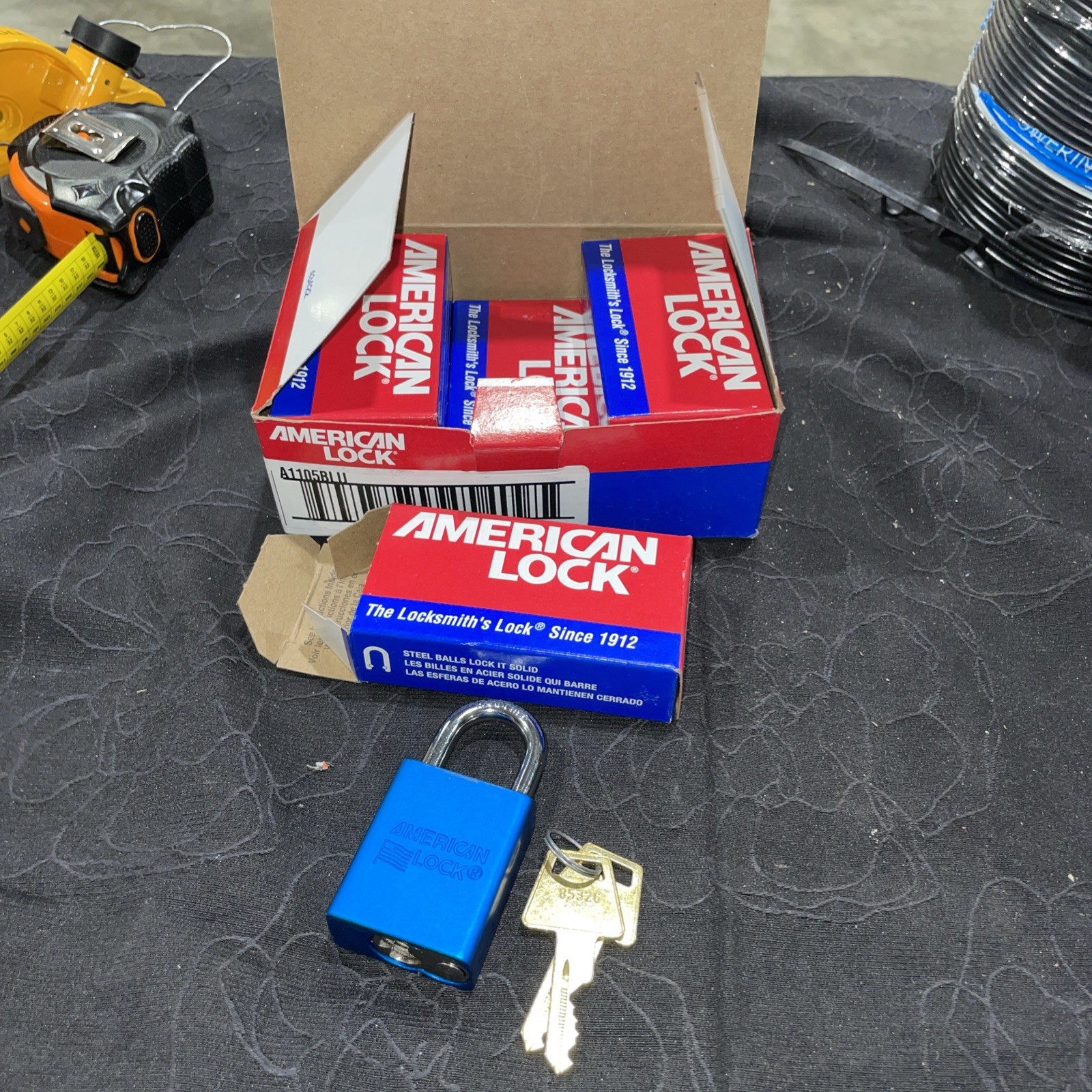 **6 pack** AMERICAN LOCK A1105BLU Lockout Padlock, Blue NEW