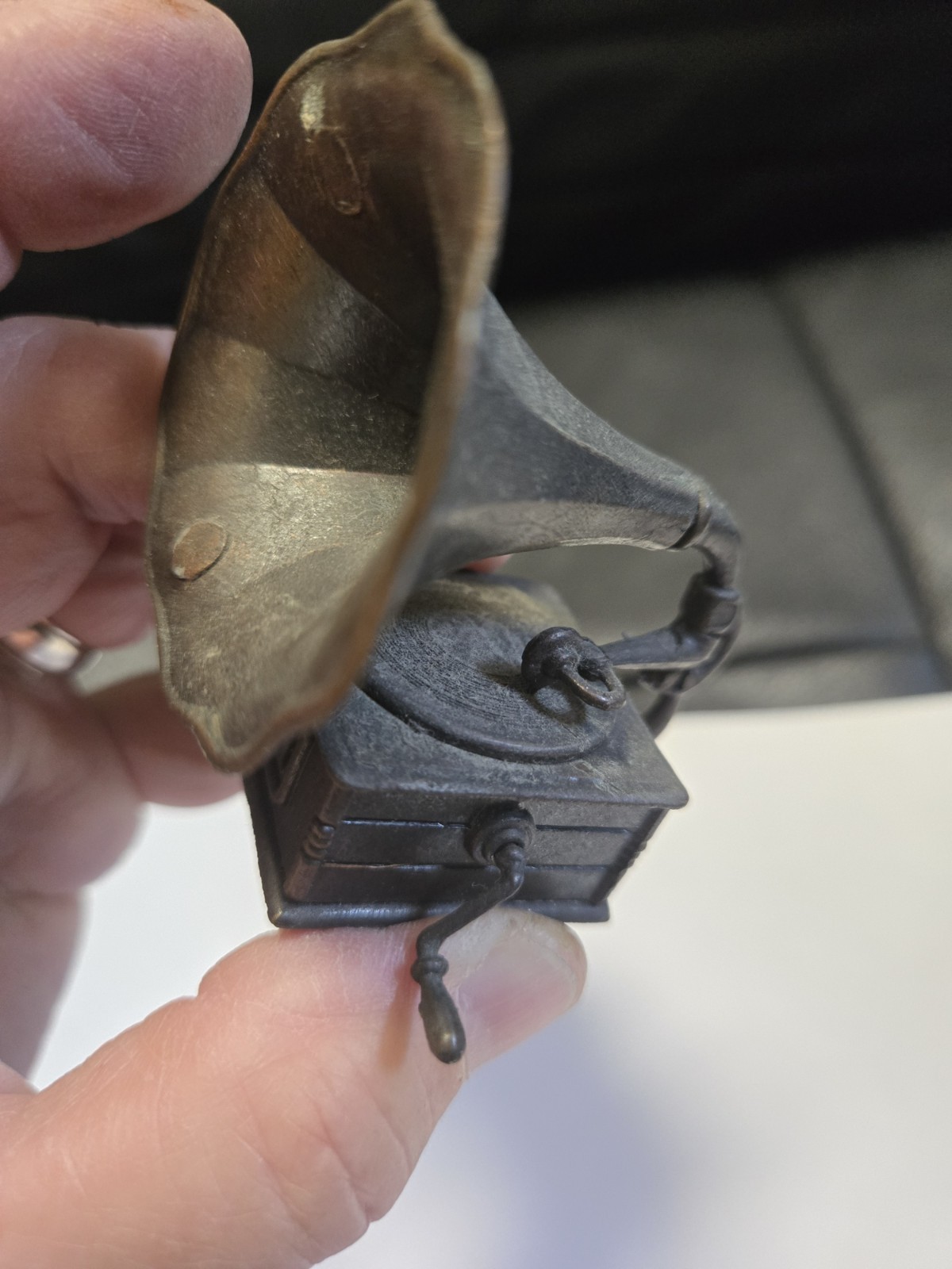 Vintage "old Time Phonograph" Die Cast Pencil Sharpener