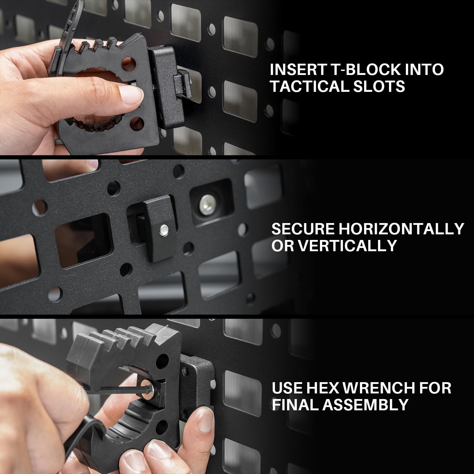 Quick Release Rubber Clamp for MOLLE Panel - MOLLE Accessories Adapter Mount ...
