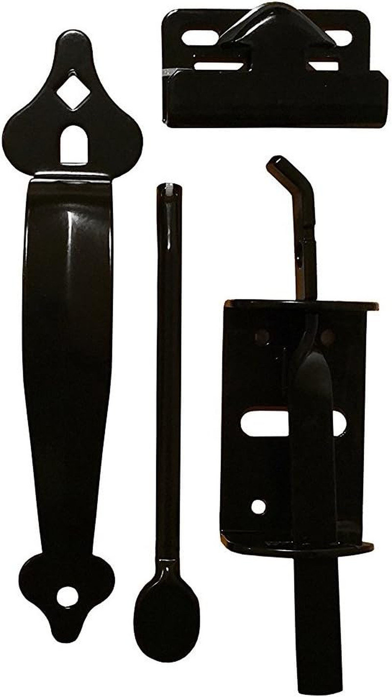 Nuvo Iron Black Galvanized Steel 6" Thumb Latch - Gate Hardware