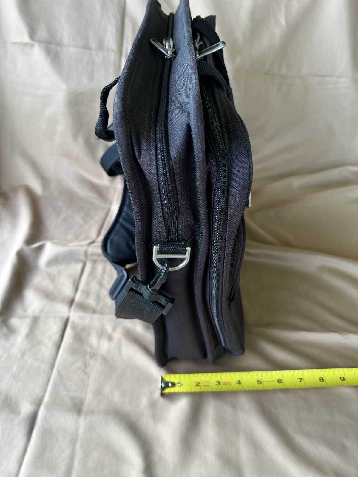 Laptop Carrying Case Messenger Bag With Handles & Shoulder Strap Black