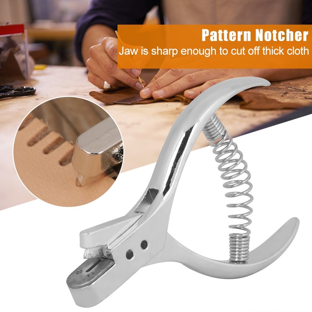Pattern Notcher for Fabric,Stainless Steel Pattern Notcher Sewing Leather Tai...