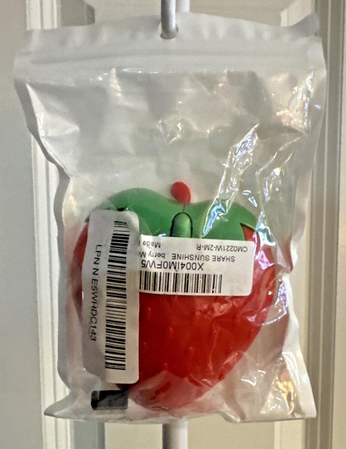 Strawberry Shaped Themed Wireless Computer PC Laptop Mouse Red & Green NEW