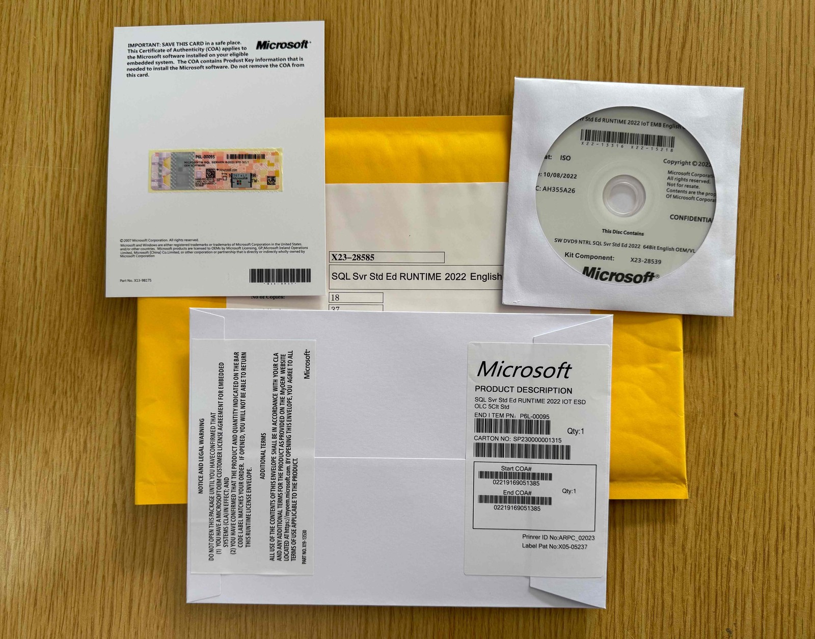 SQL Server 2022 /2019 Standard 24 Core License Unlimited CALs DVD full pack