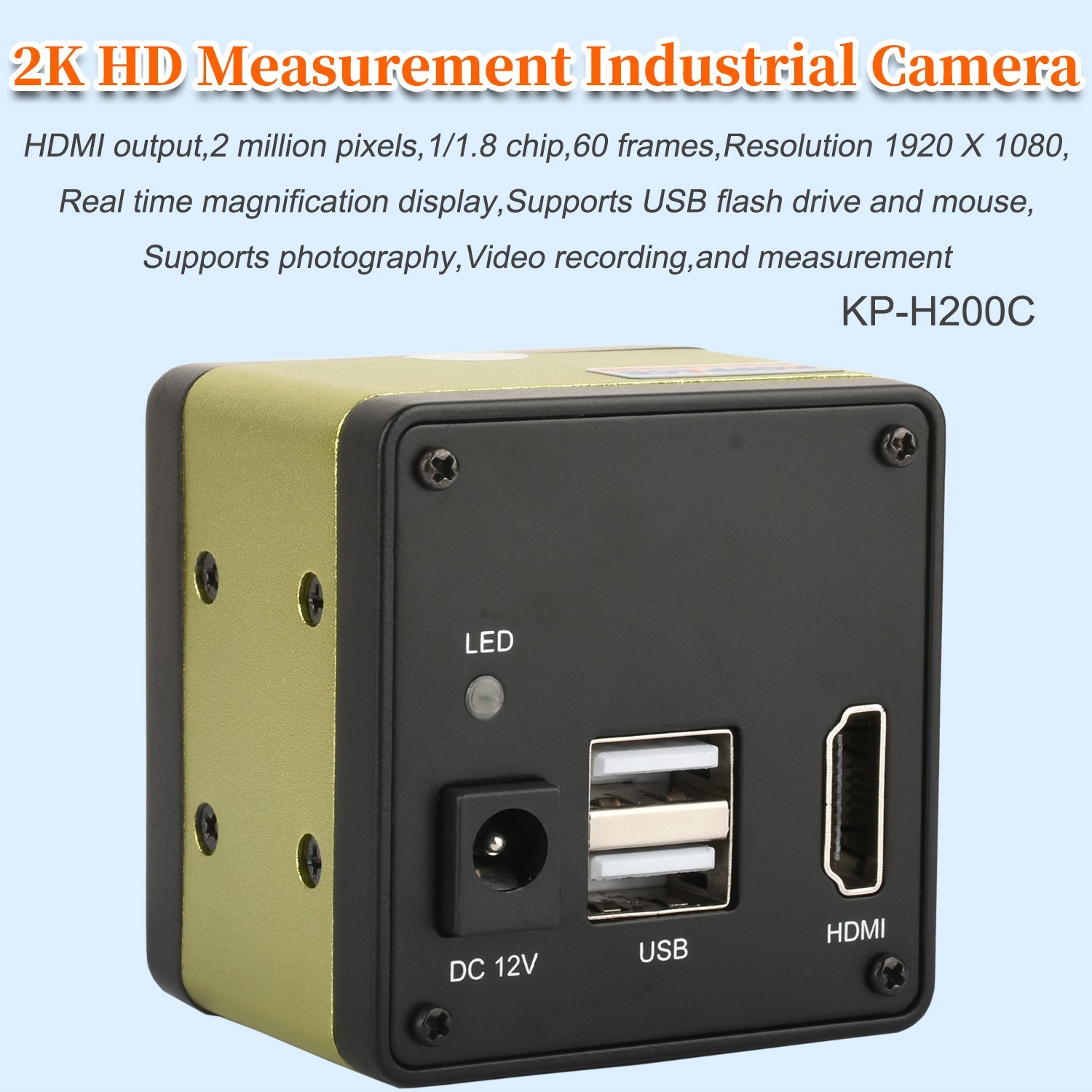 KOPPACE HD Measuring Microscope Industrial Camera 2 Million Pixels HDMI Output