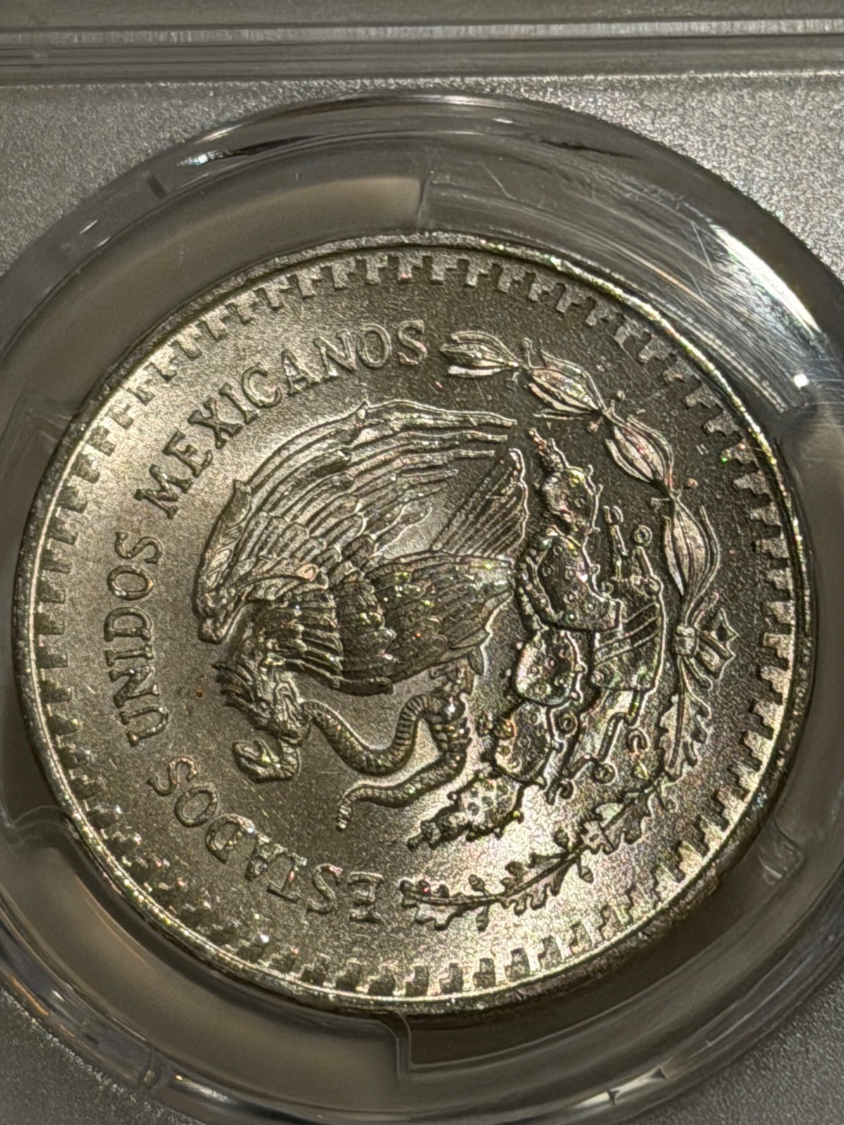 1982 Mo Mexico Silver Onza Libertad PCGS MS66