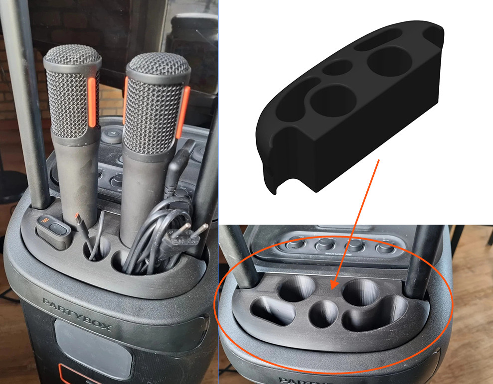 Insert Organizer for JBL Partybox 320 Microphone and Cables
