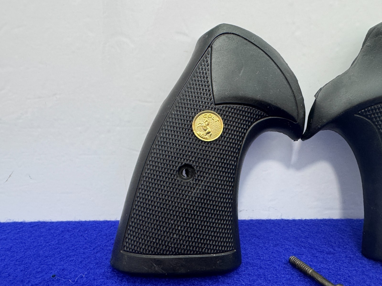 Colt Python I-Frame Synthetic Presentation Grips w/ Gold Colt Medallions OEM