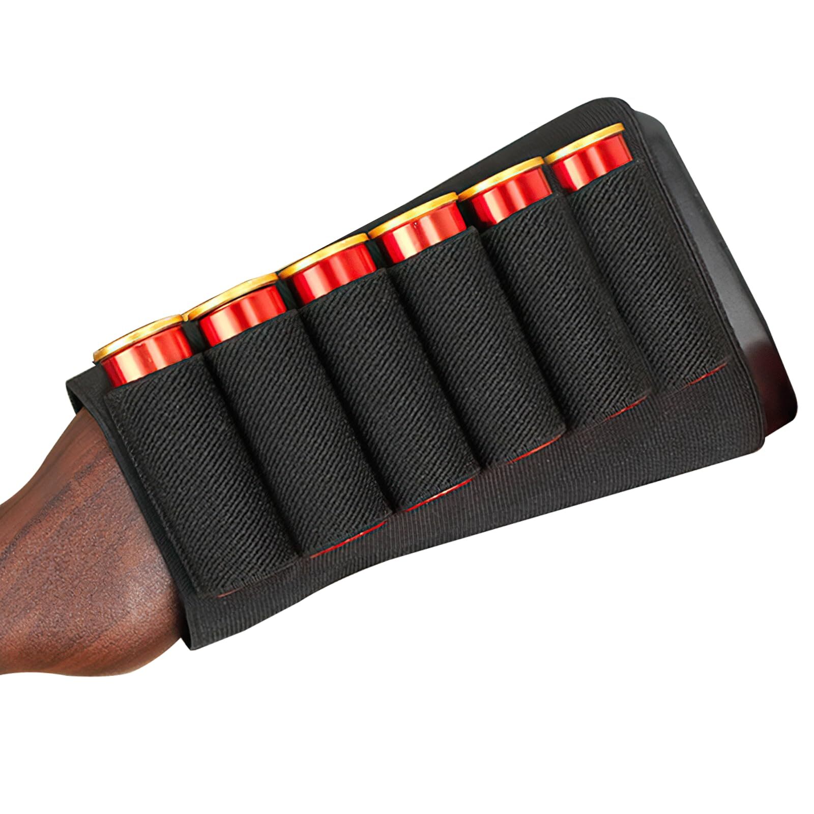Tactical 5 Round Shotgun Shell Holder Buttstock Holder for 12/20 Gauge Hunting