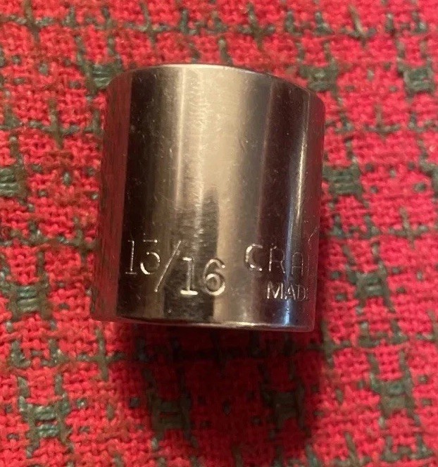 Vintage Craftsman 13/16'' 6 Point 3/8'' Dr. Socket 43008 USA Excellent
