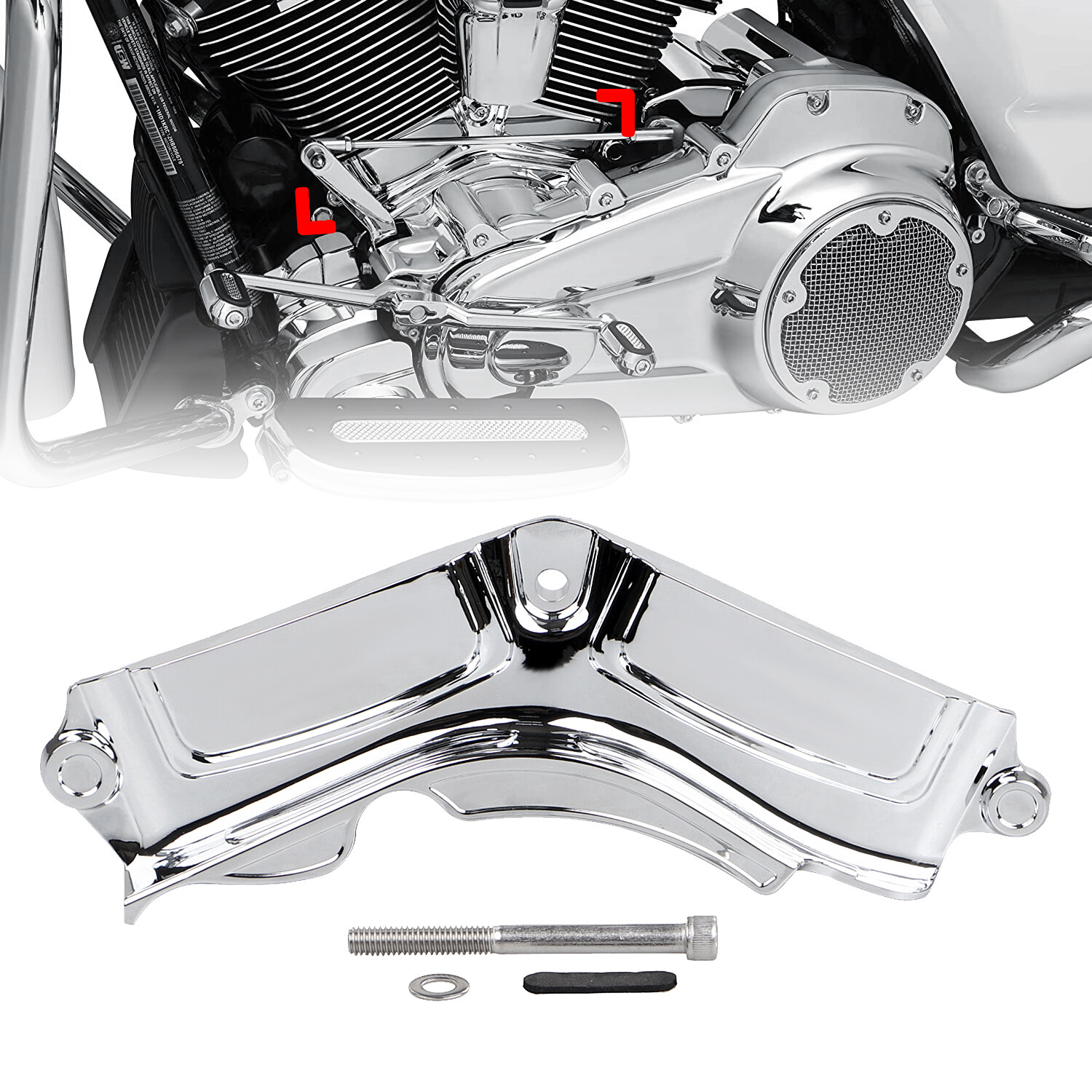 Chrome Cylinder Base Side Cover For Harley Heritage Classic Fat Boy Sport Glide