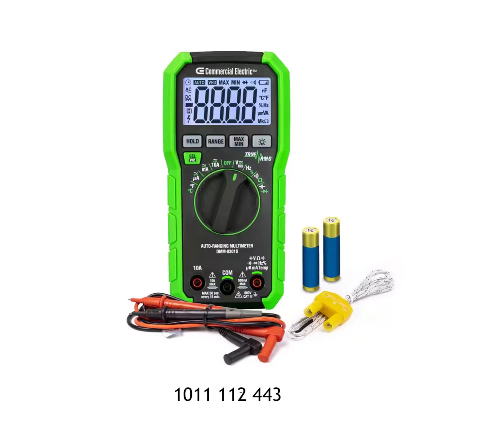 Commercial Electric Auto Ranging Digital Multi-Meter 1011 112 443 Free US Ship