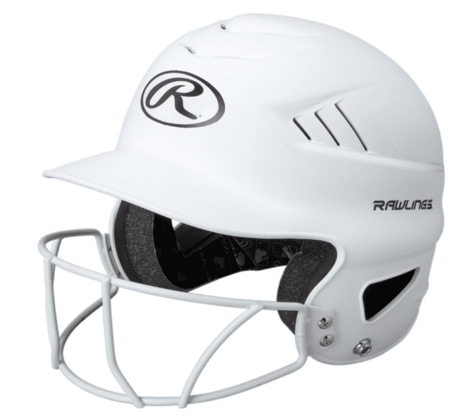 Coolflo Fastpitch Softball Helmet with Face Guard, Matte White