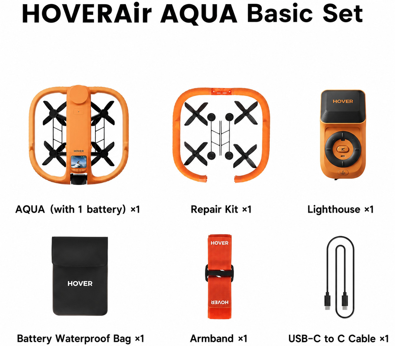 HOVERAir AQUA IP67 AI 4K 10bit HDR 1 1 28 CMOS Basic Pack