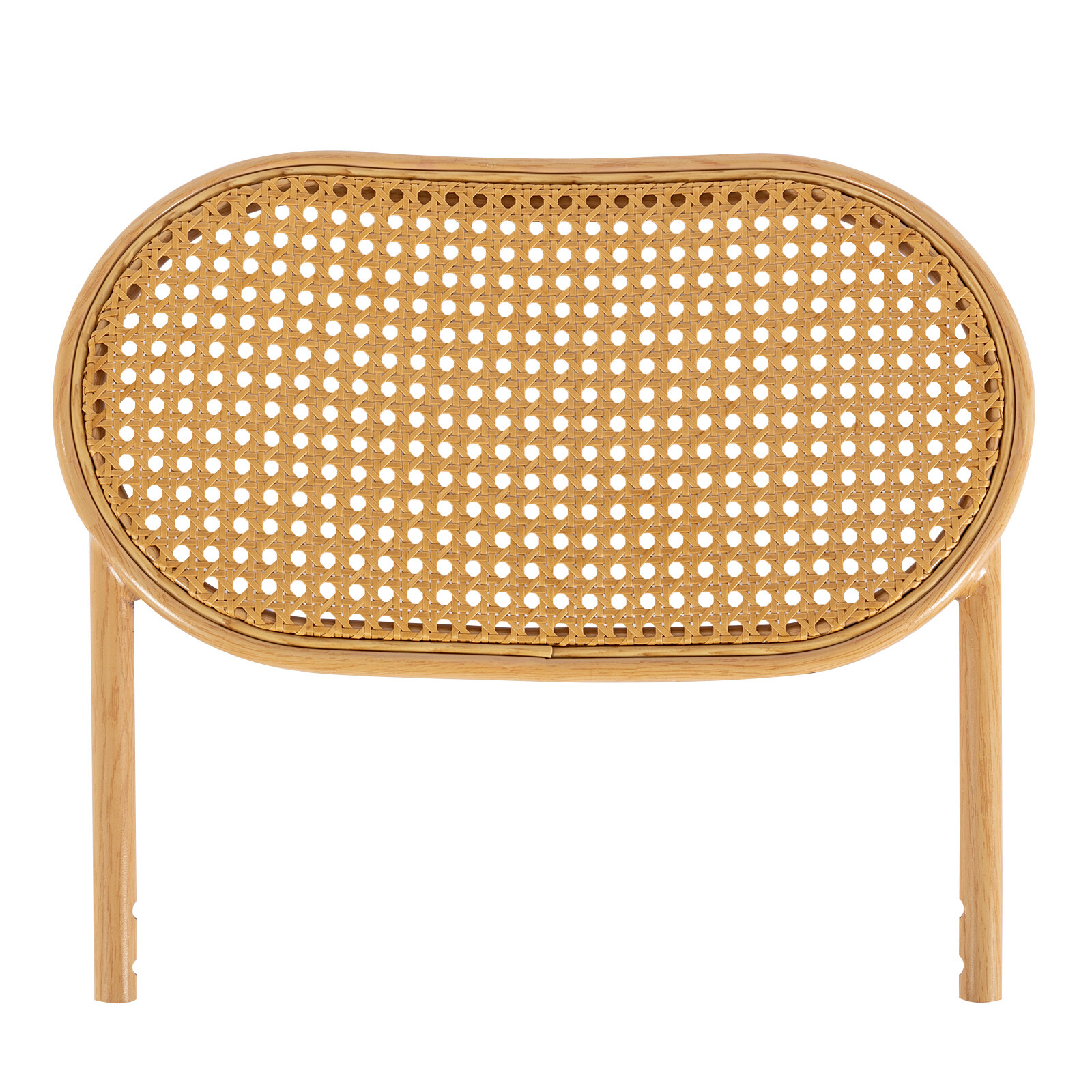 Boho Set of 4 Dining Chairs Upholstered w/Rattan Back,Metal Leg Kitchen Living