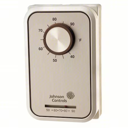 Johnson Controls T22aaa-1C Line Voltage Mechanical Thermostat, Heat Only, 40 To